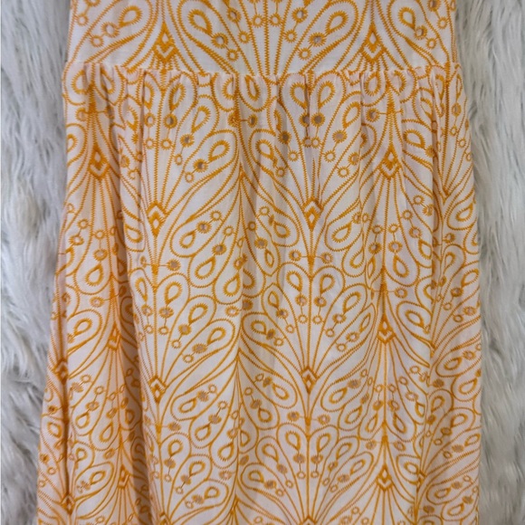 LOFT Yellow eyelet embroidered Maxi Dress - Picture 4 of 7